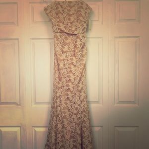 NWT Blush Badgley Mischka Strapless Dress